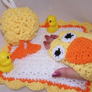 Crochet PATTERN for Everything is Ducky Bath Set in PDF Format Number 106