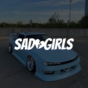 sad girls vinyl sticker decal car girl cute JDM