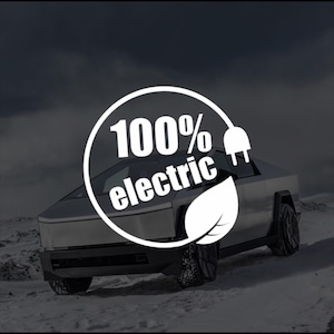 100% Electric vinyl sticker ev sticker