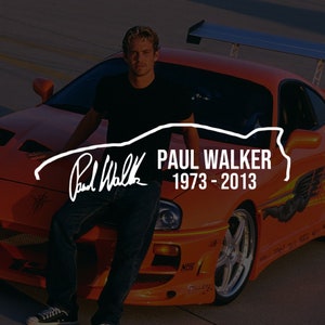 adesivo de vinil em homenagem a paul walker JDM RIP