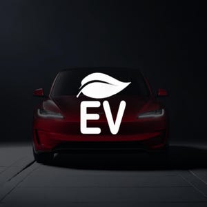 EV Leaf 100% electric vinyl decal sticker