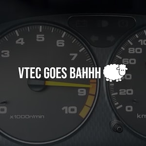 VTEC goes baahhh vinyl sticker decal JDM