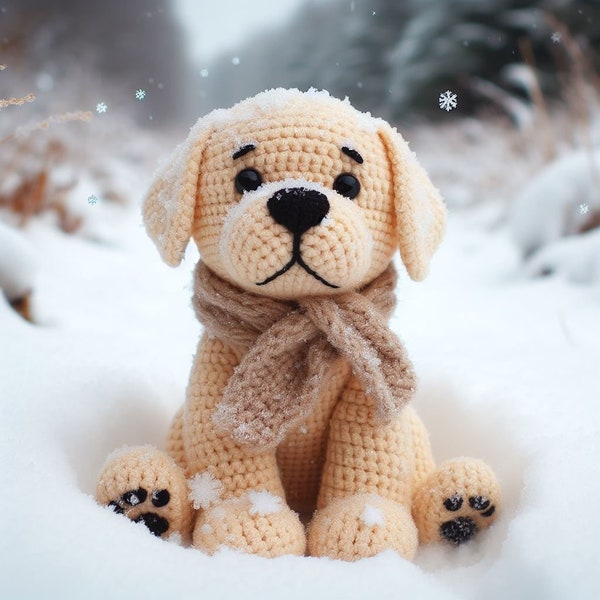 Cute Amigurumi Labrador Retriever Crochet Pattern - Easy Beginner Amigurumi Animal Crochet - Cute Dog Pattern - English PDF with Photos