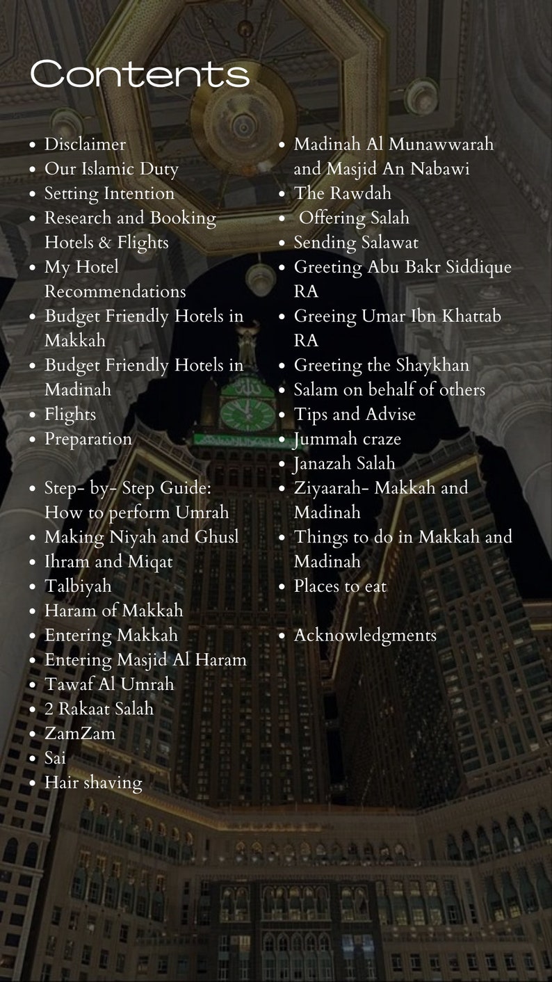 Umrah Full Guide The Ultimate Umrah Guide - Etsy
