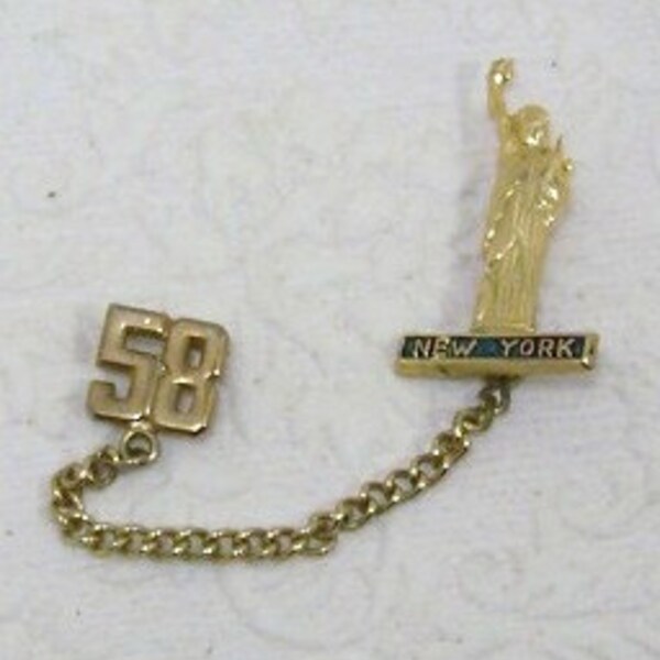Vintage New York  Statue of Liberty 1958 Tie Pin