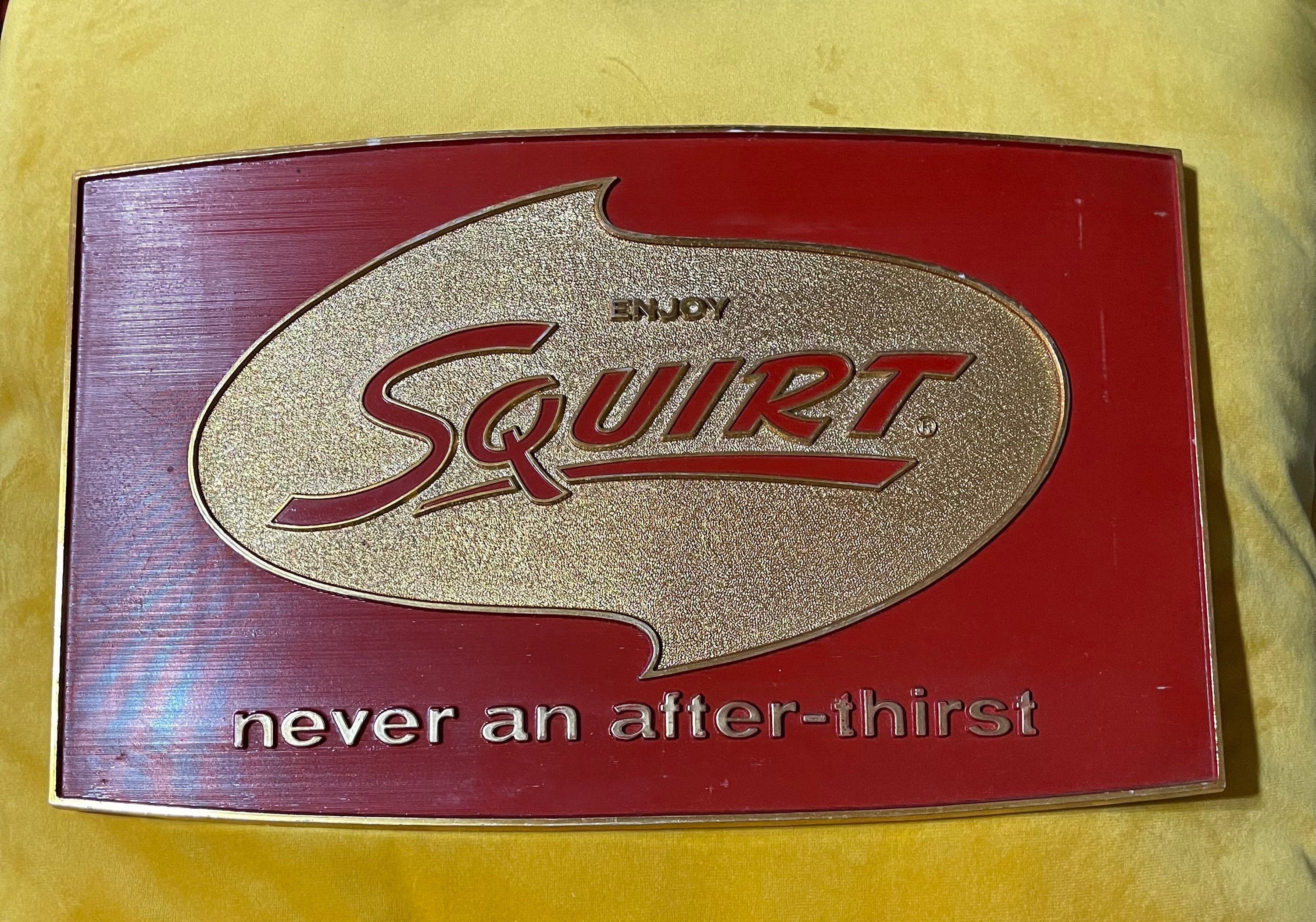 Vintage Squirt Soda enjoy Squirt Never an Afterthirst Red/gold Sign Etsy