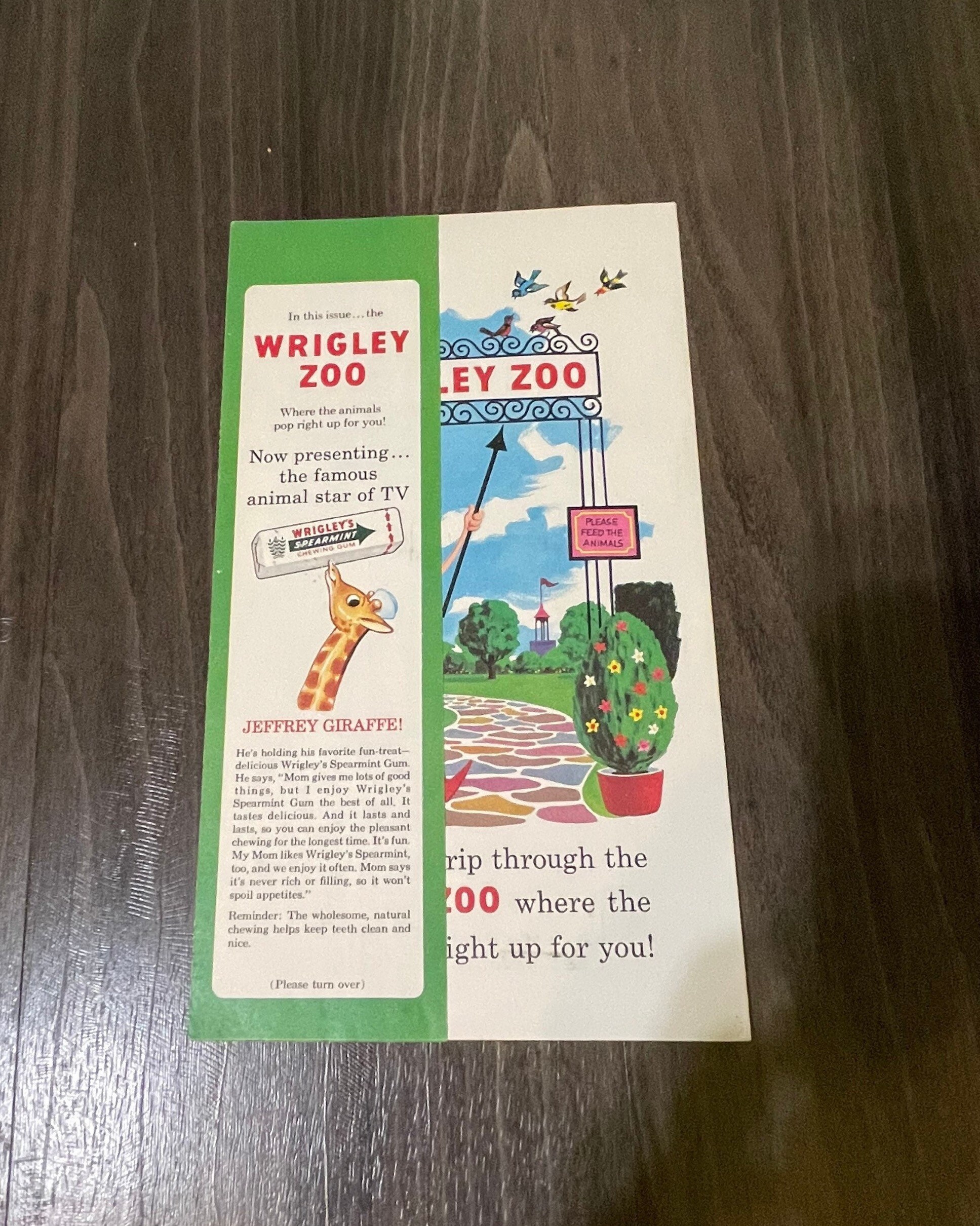 Vintage & Original Wrigleys Pop up Ads Zoo Characters Lot of 6