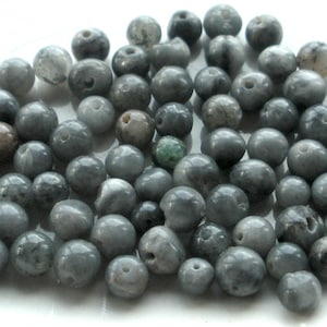 Grey Beads 4mm Round 85+ pieces