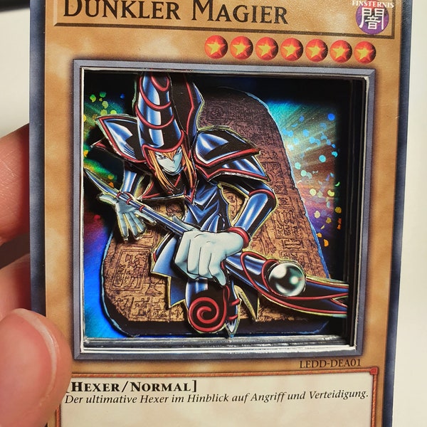 Yugioh 3D Karte Dunkler Magier selfmade