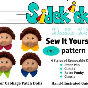 Cabbage Patch Kid Doll Clothes Removable Collar Sewing Pattern PDF,  Collar, Retro Doll Clothes Sewing Pattern, DIY Doll Clothes Pattern,