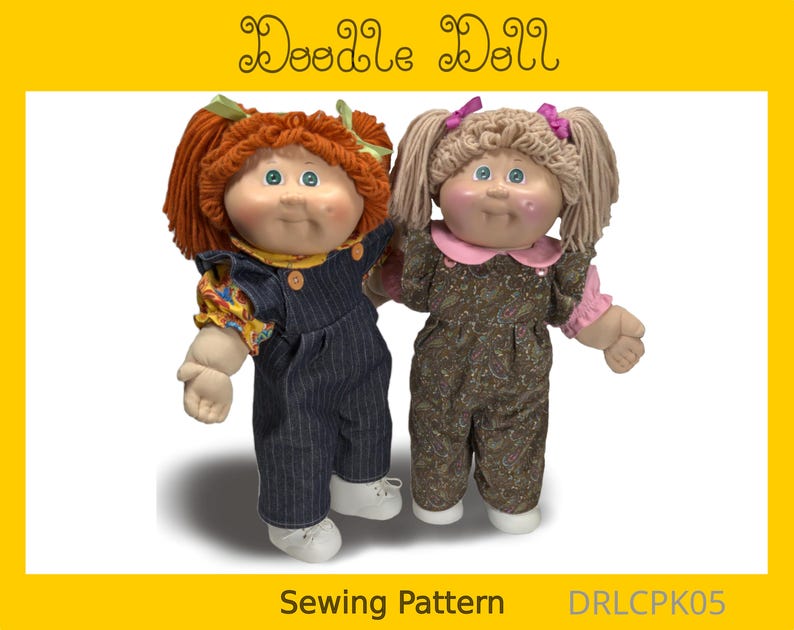 Cabbage Patch Kids Retro Doll Clothes Summer Sewing Pattern PDF, Doll ...