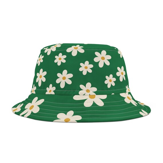 Floral Green Bucket Hat Sun Blocker Women main image 4
