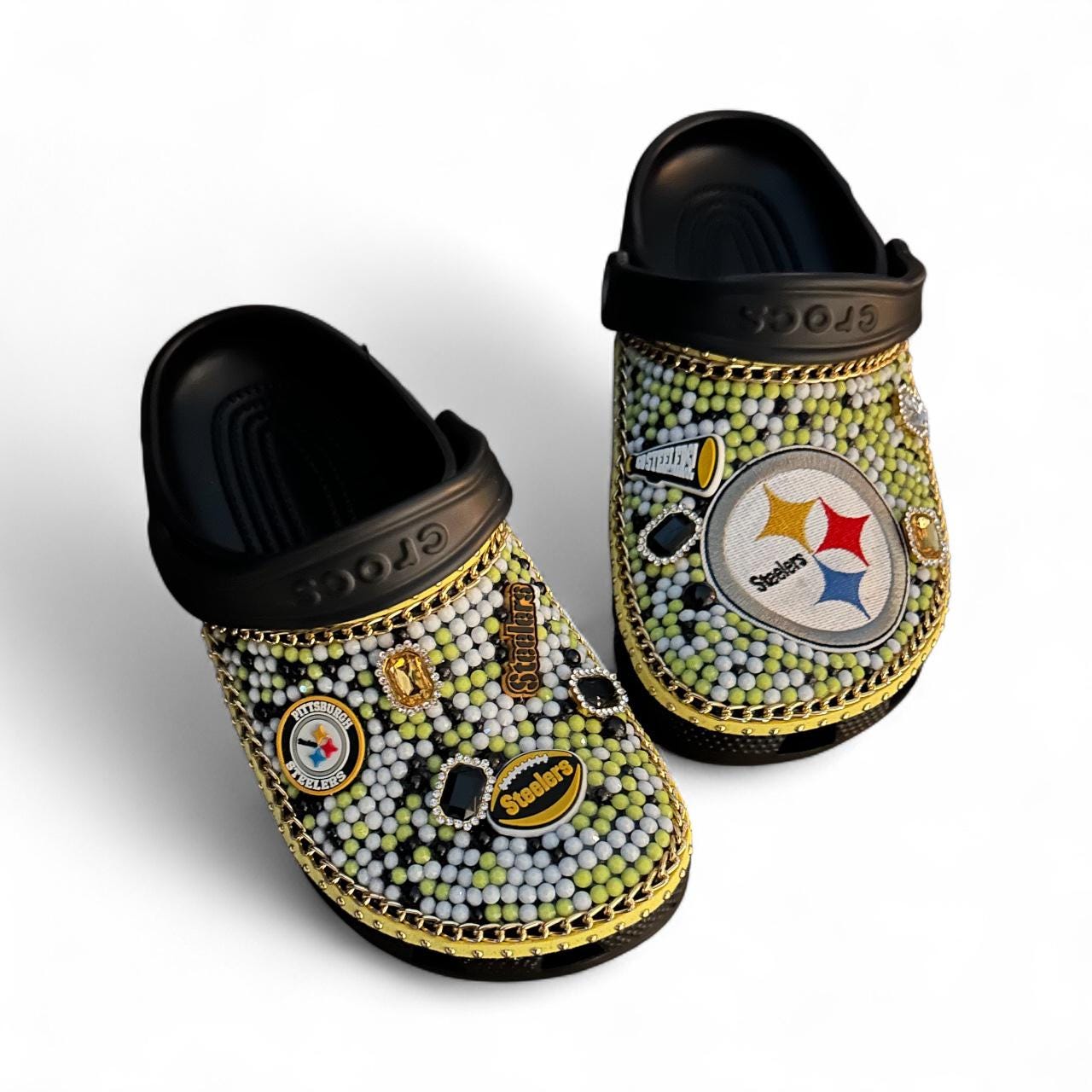 Crocs Pittsburgh Steelers Steel City Lined Mules Black Mens Size 7 / Womens  9 Pittsburgh Steelers Crocs Mens Size 6-7 Women main image 4
