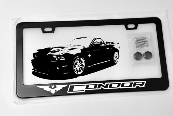 Black On Black Shelby GT500 Mustang – Real Carbon Fiber License Plate Frame