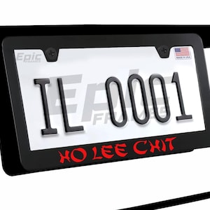 Ho Lee Chit 面白い JDM チューナー ドリフト レーシング ナンバープレートフレーム プレミアムメタル