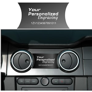 2.5x4.30 IN Engraved Dash Plaque Black Custom fit for 05-09 Mustang, GT, Saleen, Roush, Shelby GT500 Interior