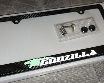 Ford F 150 Blacked Out With Carbon Fiber Inlay Zinc License Plate Frame 2 Hole E - Foto 9