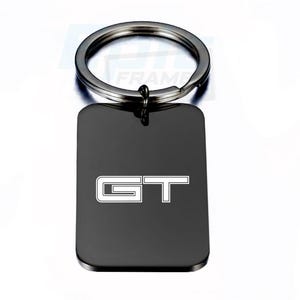 Mustang GT 5.0 Key Chain Premium Engraved BLACK Polished Premium Stainless-Steel Keychain