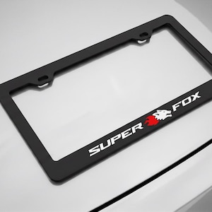 Fox Body Badge Black Metal License Plate Frame for 5.0 GT Model Mustang