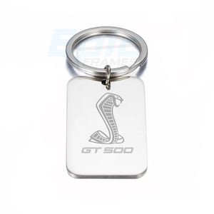 Shelby GT500 Key chain Premium Engraved Silver Premium Metal Polishing Keychain