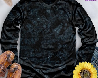 Crystal Black Hand Dyed Long Sleeve