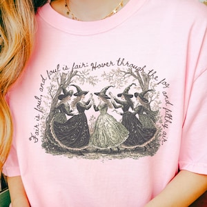 Camiseta de bruja, camiseta de Halloween, camiseta de hechizos de brujas, camiseta cottagecore, camiseta goblincore, camiseta de Halloween para ella, camiseta vintage de brebaje de brujas