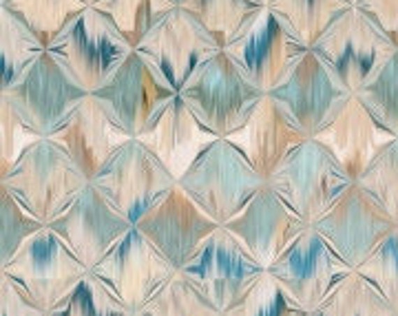 Artist Made Watercolor Diamond Abstract Cotton Canvas Commercial Grade Upholstery Fabric