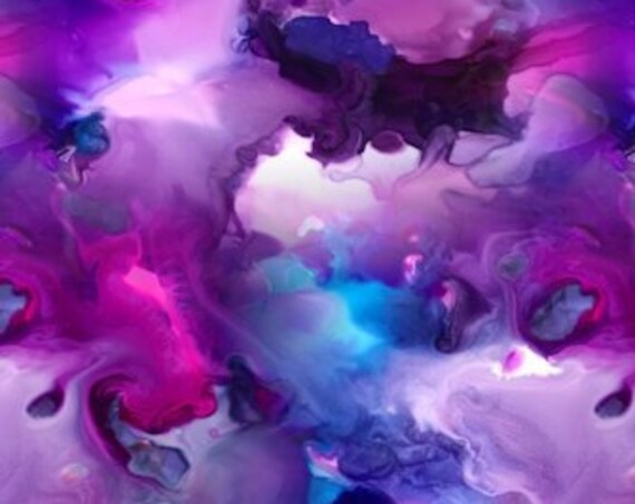 Purple Pink Blue Clouds Handmade Velvet Upholstery Fabric Fiber Art