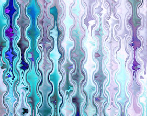 Rain Drops Artisan Textile Artist Rainbow Weave Hand Created Jersey Lycra Spandex Knit Fabric