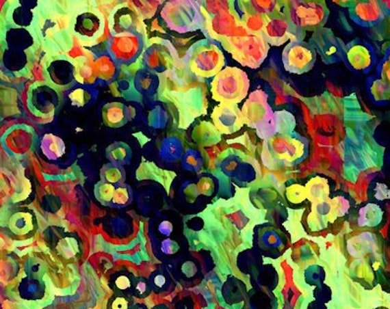 Abstract Polka Dots Artist Handmade Abstract Chiffon Caftan Fabric Apparel Sheer Home Decor