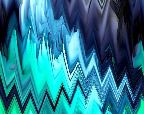 Vibrant Blues Artist Created Lycra Knit Fabric By The Yard Athletic Apparel Swimwear Swim Suit