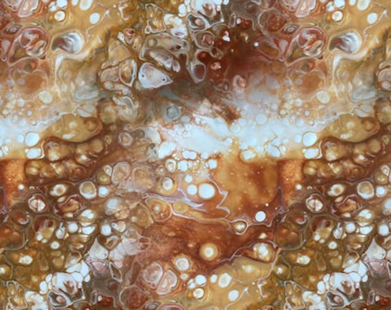 Velvet Upholstery Fabric Earthtones Hand Created Watercolor Fiber Art