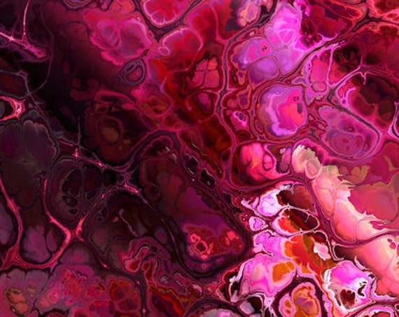 Pink Fushia White Textile Artist Created Lycra Knit Fabric By The Yard Athletic Apparel Swimwear Swim Suit