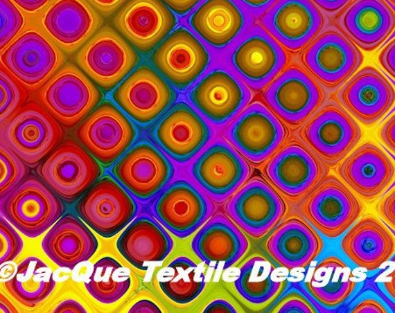 Polka Dots Designer Fashion Textile Artist Hand Created Jersey Spandex Knit Fabric