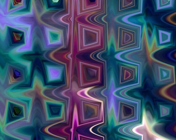 Zig Zag Jeweltones Artisan Made Sateen 100% Cotton Textile Fabric Vibrant Home Decor Drapery Pillows