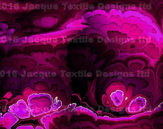 Pink Burgandy Fashion Handmade Artist Cotton Art Quilting Fabric Fiber Art Mixed Media Fabric