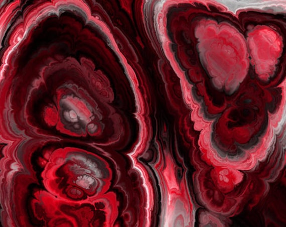 Vibrant Artist Made Satin Red Burgandy Textile Fabric By The Yard Fiber Art Home Clothing