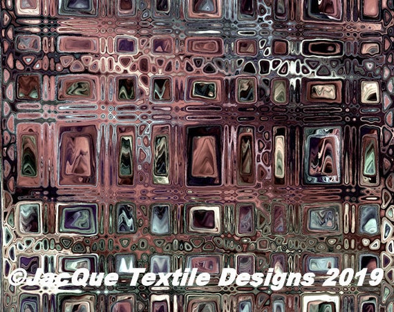 Wine Burgandy Textile Artist Made Gorgeous Cotton Canvas Upholstery Fabric Home Decor Unique Marble