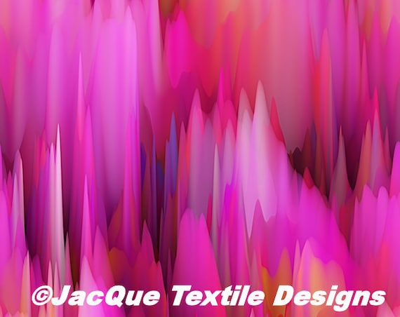 Handmade Purple Pink Icicles Velvet Upholstery Fabric Fiber Art Modern Fabric