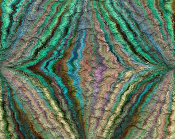 Canvas Colorful Handmade Velvet Upholstery Clouds Lightening Shimmer Fiber Art Fabric