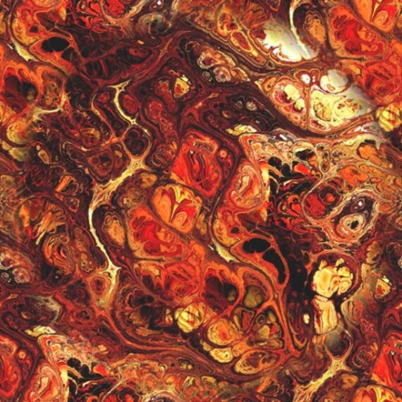 6 Yards Velvet Upholstery Fabric Marble Swirls of Color Fall Tones Fiber Art Fiber Art