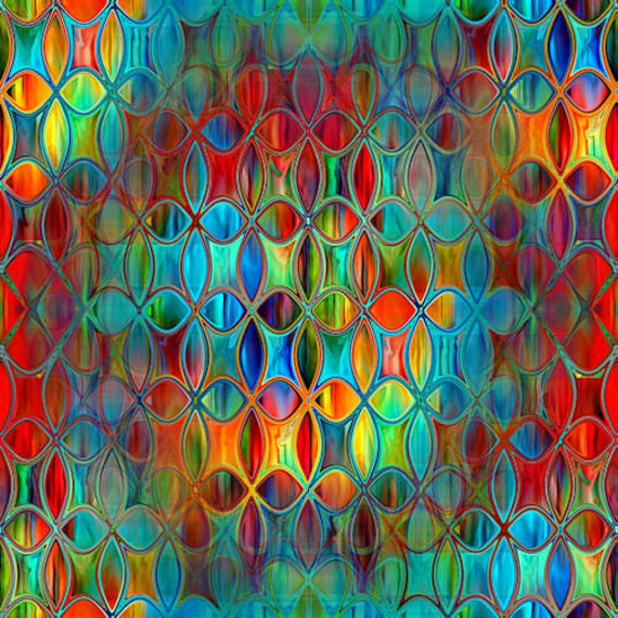 Textile Artist Vibrant Red Blue Minky Fabric By The Yard Fiber Art Blanket Home Decor Craft