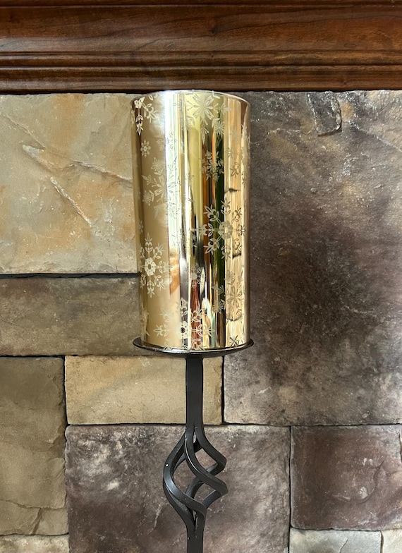 Fountain Candle Gold Mirror Snowflake with Light Runs on Water Soothing Sound Remote Timer Snow