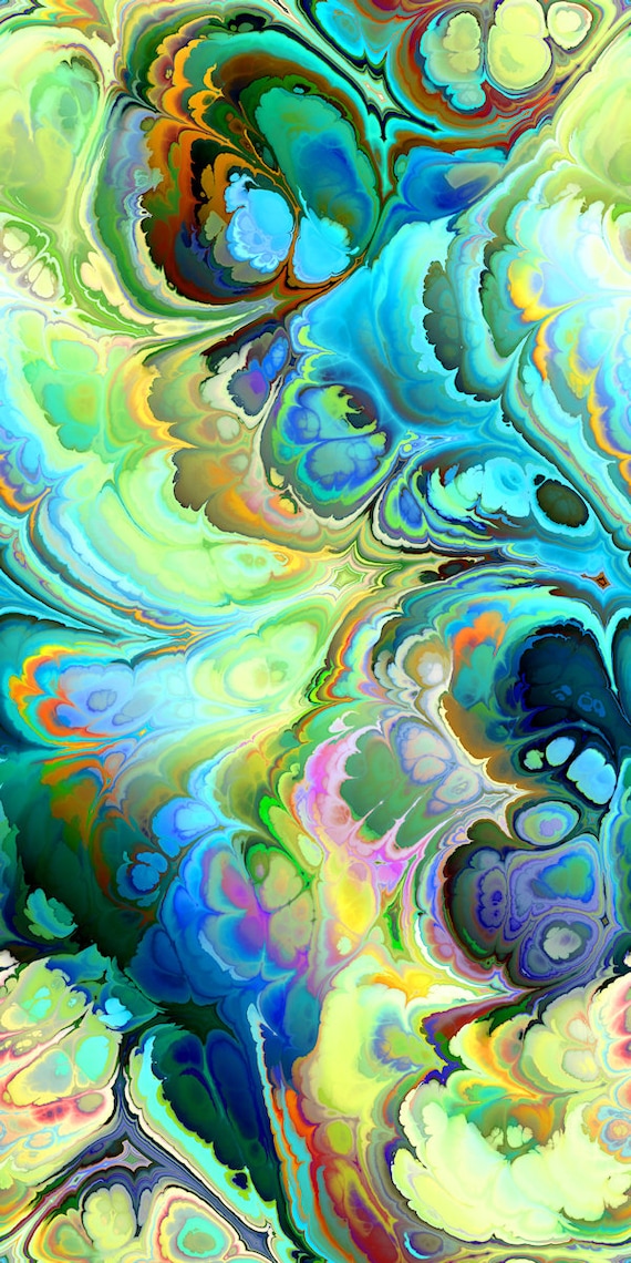Spring Colors Butterfly Artist Handmade Lightening Strikes Abstract Chiffon Caftan Fabric Apparel Sheer Home Decor