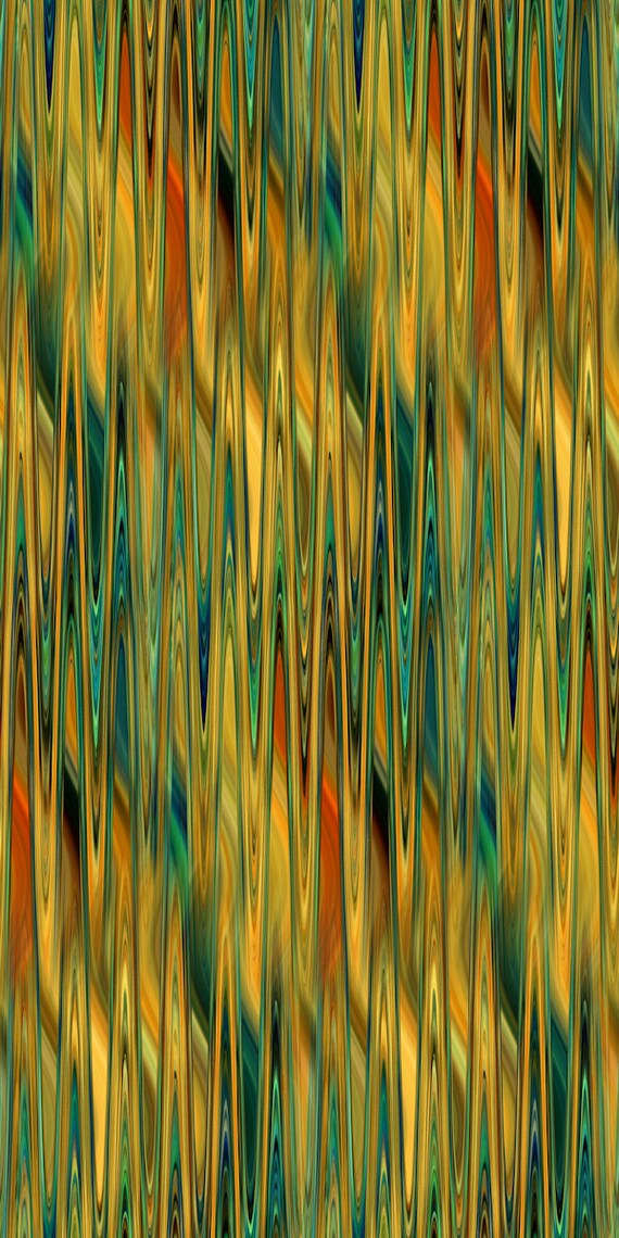 Designer Earthtones Stripes Colors Artist Created Satin Fabric Fiber Art Abstract Rich Fashion