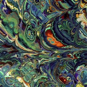 Artist Created Super Soft Minky Fabric Fiber Art Mixed Media Fabric Green Blue Craft Blanket