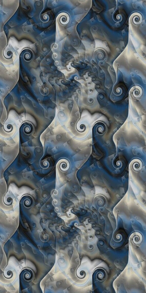 Blue Gray Textile Artist Soft Minky Fabric By The Yard Fiber Art Quilting Circles