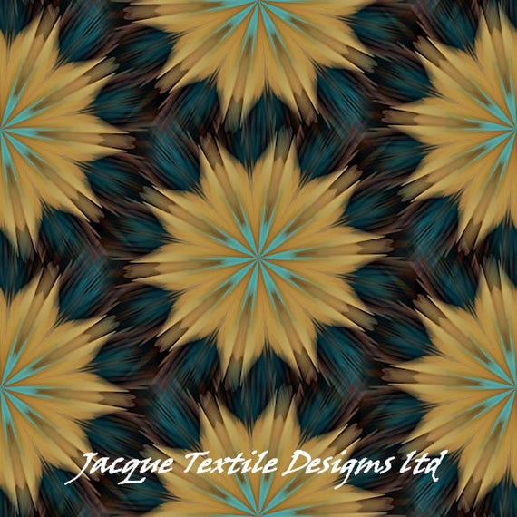 UNIQUE Handmade Starry Night Blue Golden Velvet Upholstery Fabric Shimmer Fiber Art Fabric