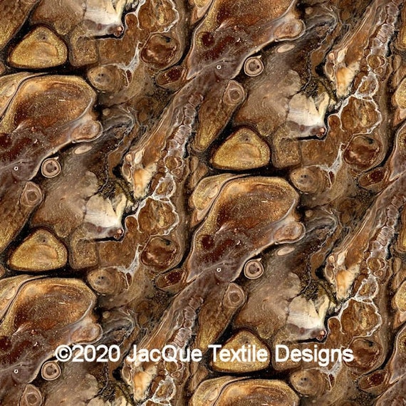 Velvet Upholstery Fabric Brown Earthtones Handmade Artisan Textile Art