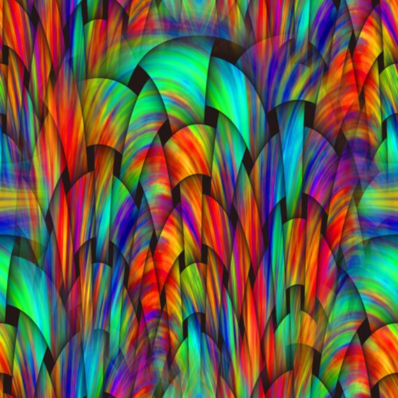 Rainbow Colors Weave Artist Handmade Crepe De Chine Caftan Fabric Apparel Sheer Home Decor